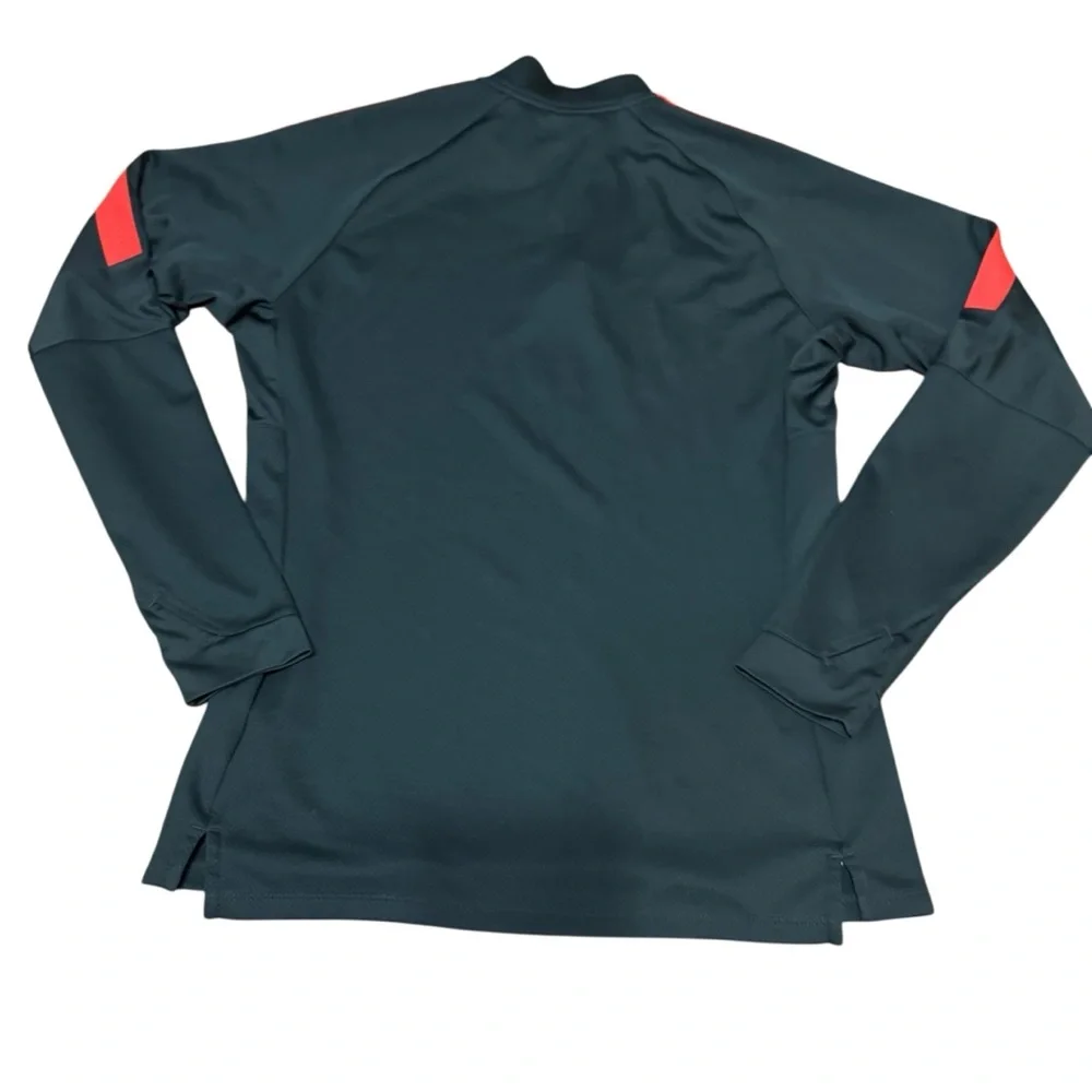 Nike Women’s Dri-FIT 1/4 Zip Training Top Black with Red Accents Sz M - Picture 2 of 8